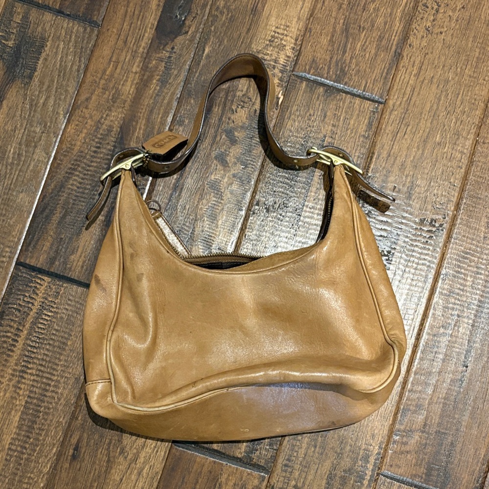 Coach Tan Leather Hobo Bag